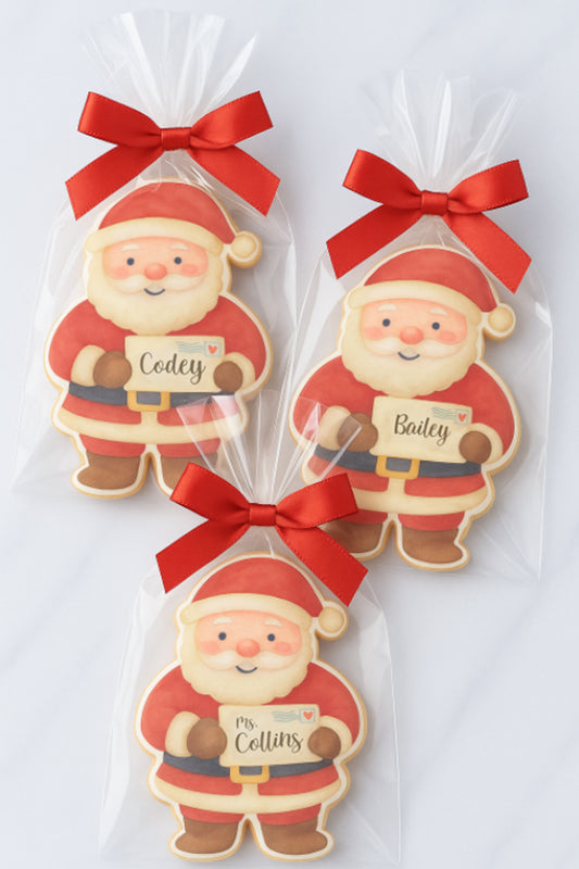 Personalized Names Christmas Santa Cookies
