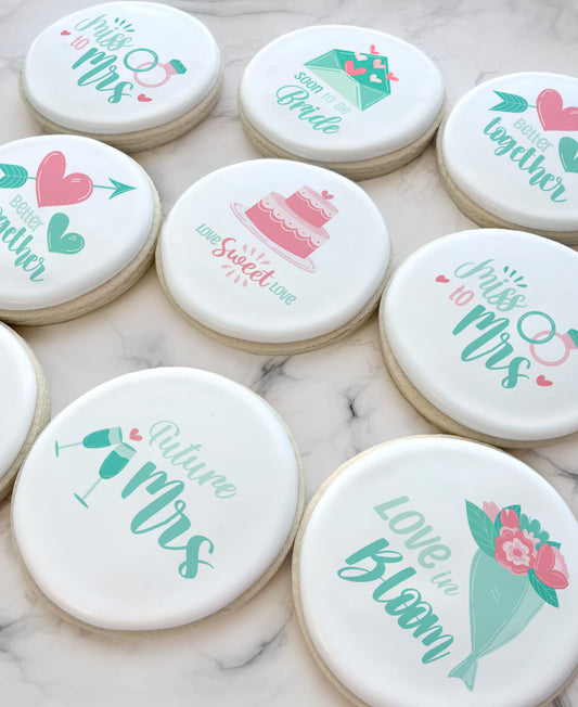 Future Mrs Illustration Cookie Set – Engagement & Bridal Shower Cookies