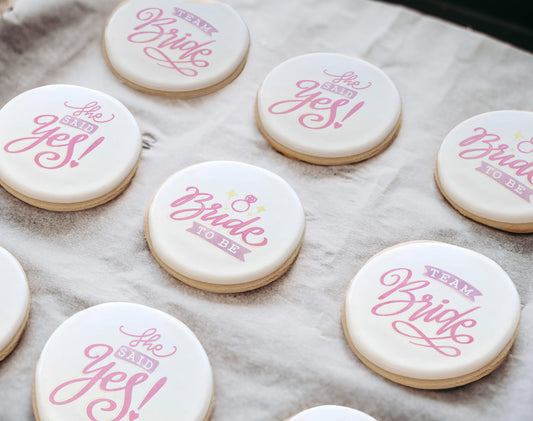 Team Bride 3 Illustration Set Cookie for Bridal Shower