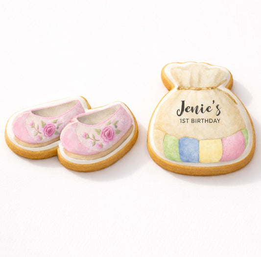 Traditional Korean 100일/돌잔치 Dohl Elements Birthday Cookies for Girls