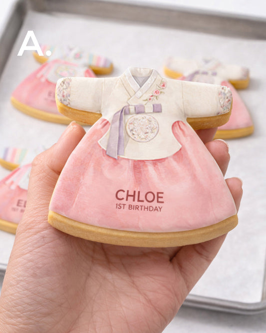 Girl Hanbok Cookie - Birthday, Dohl, 100days