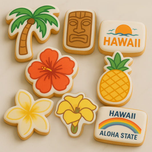 Aloha Cookie Collection - Hawaiian-themed cookie gift set