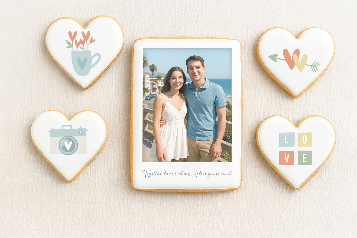 Polaroid Photo Cookie set - Pastel Love
