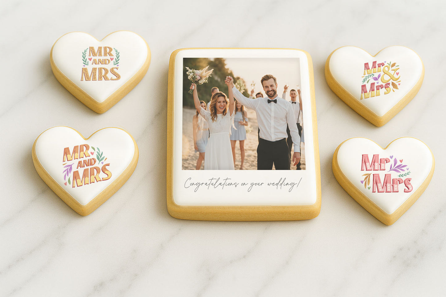 Wedding Celebration Gift Cookie Set - Wedding Polaroid Cookie
