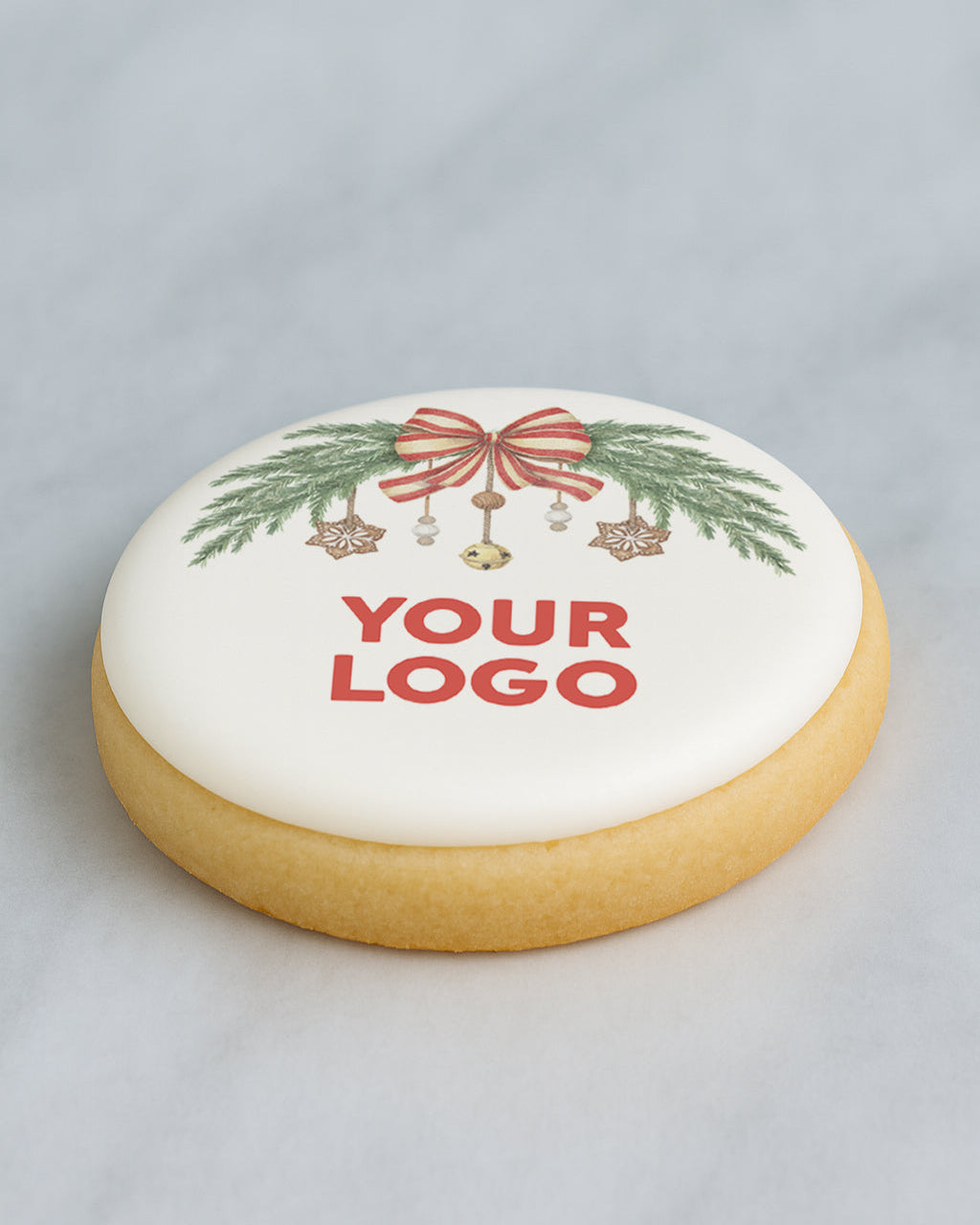 Christmas Wreath Custom Logo Cookie C - Business, School, Event cookies