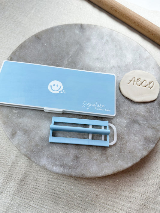 Signature Script Font Stamp - Uppercase