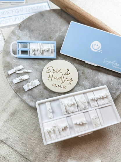 Signature Script Font Stamp - Lowercase