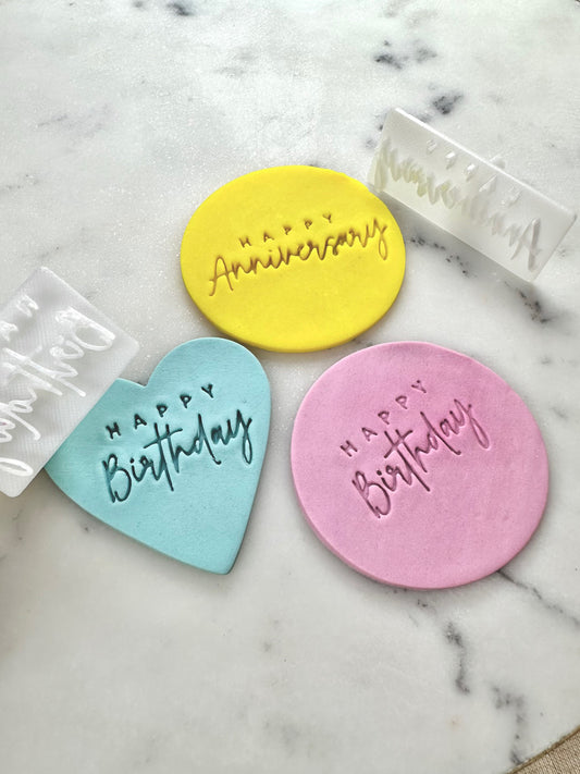 Happy + Birthday & Anniversary Stamp