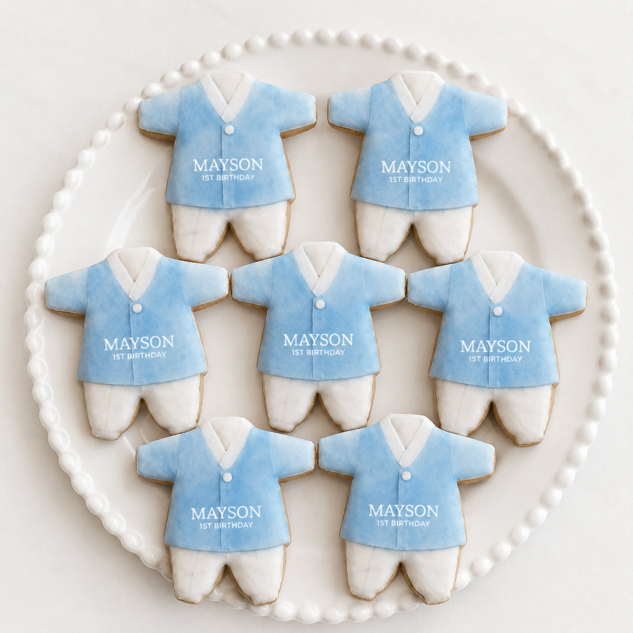 Boy Hanbok Cookie - Birthday, Dohl, 100days 미국 돌잔치 한복쿠키 Dohl Party Favors