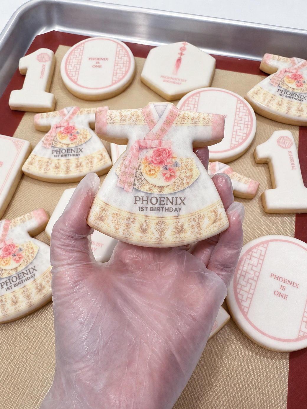 Girl Hanbok Cookie - Birthday, Dohl, 100days 미국 돌잔치 한복쿠키 Dohl Party Favors