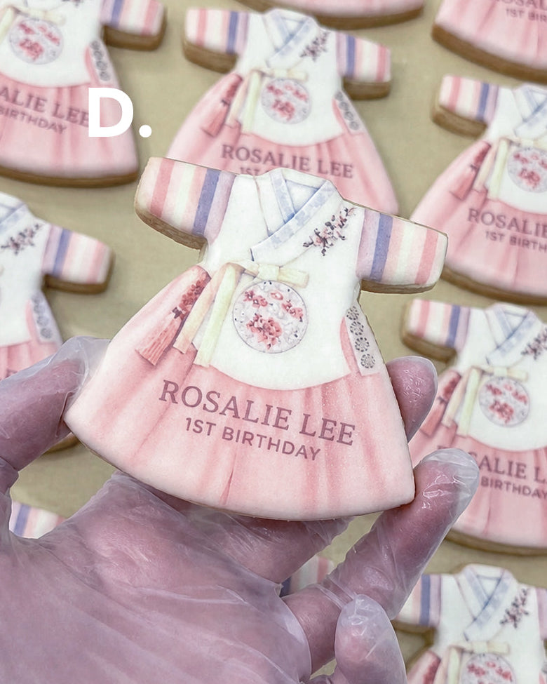 [set] Hanbok Cookies for Dohl Party / Doljanchi Cookie - Traditional Korean Birthday Cookies