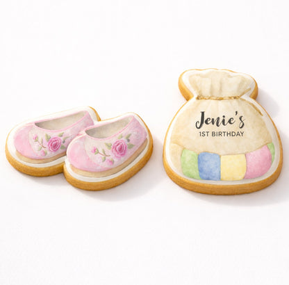 Traditional Korean 100일/돌잔치 Dohl Elements Birthday Cookies for Girls