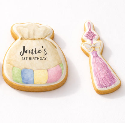 Traditional Korean 100일/돌잔치 Dohl Elements Birthday Cookies for Girls