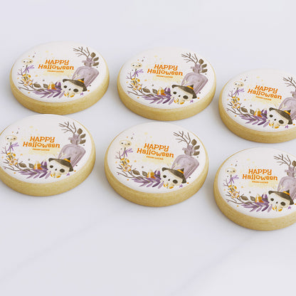 Personalized Name Halloween Elements Wreath Sugar Cookie