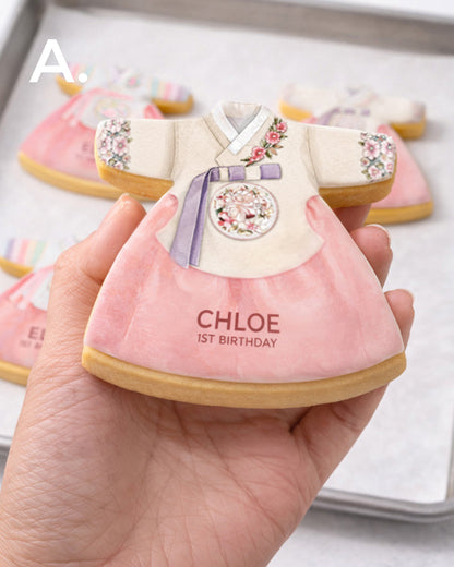 [set] Hanbok Cookies for Dohl Party / Doljanchi Cookie - Traditional Korean Birthday Cookies