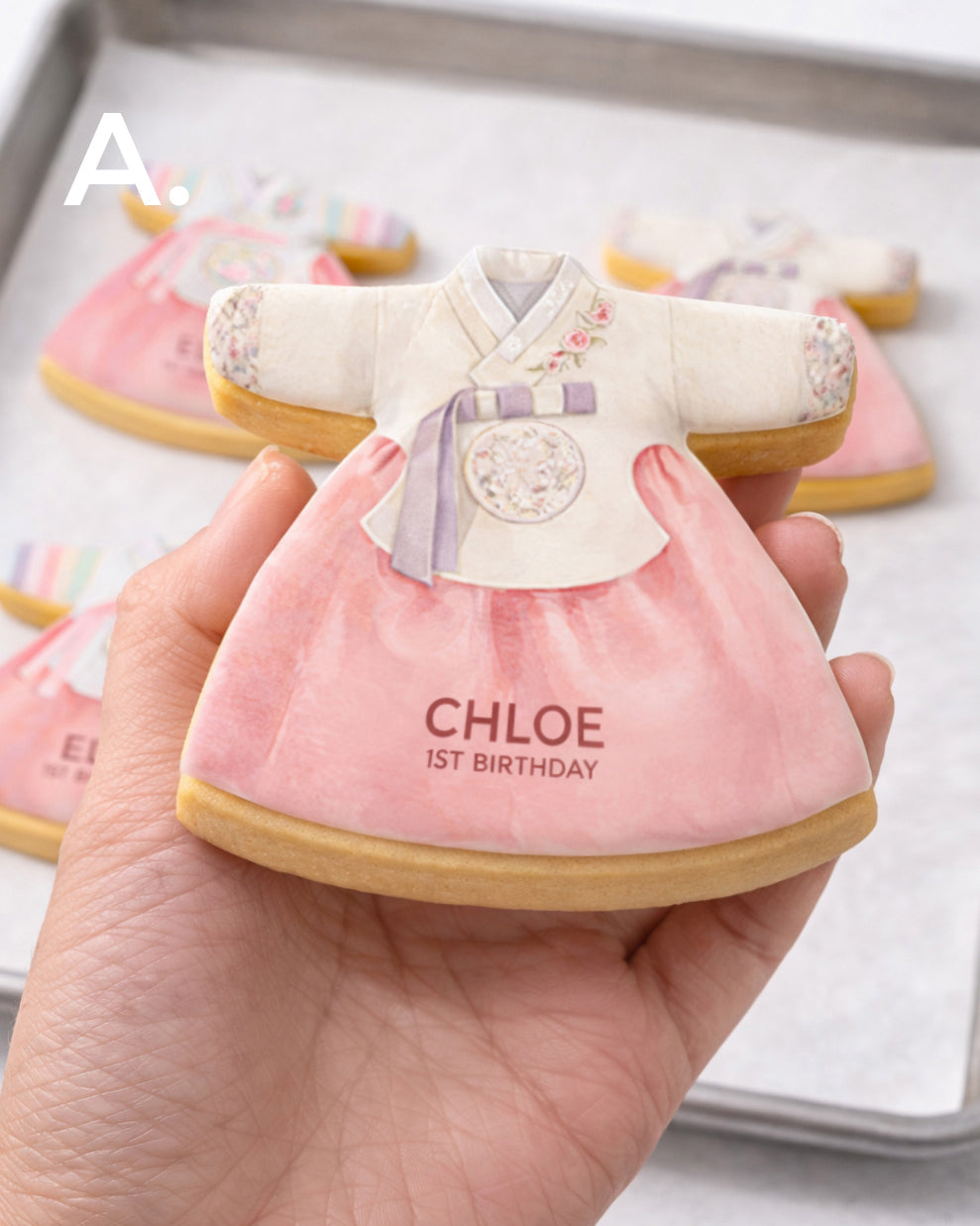 Girl Hanbok Cookie - Birthday, Dohl, 100days