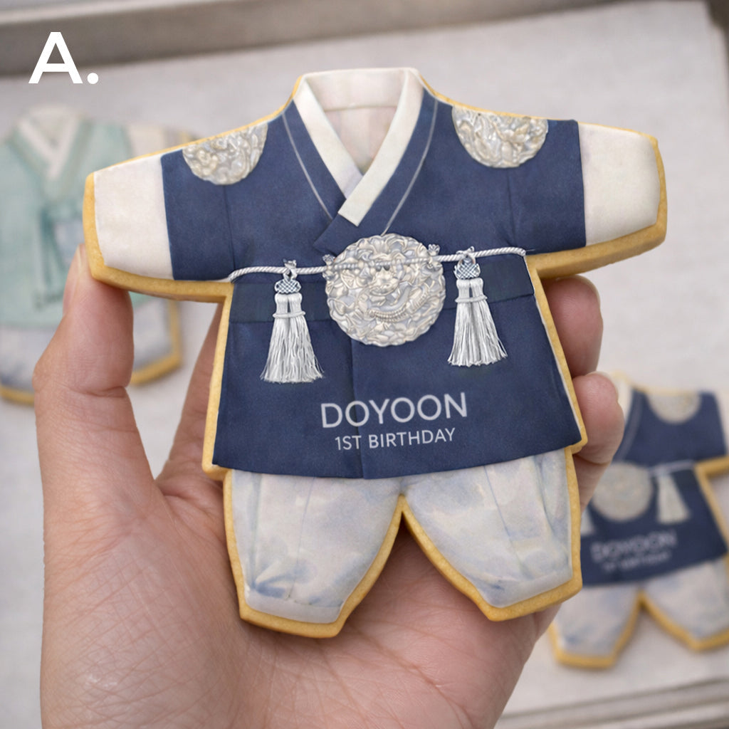 Boy Hanbok Cookie - Birthday, Dohl, 100days