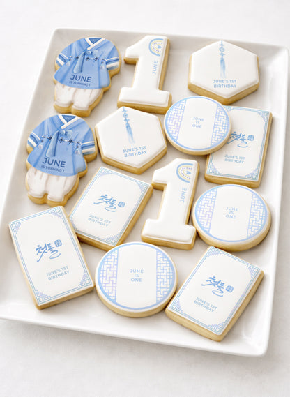 Boy Hanbok Cookie / Dohl Cookie - Traditional Korean Birthday Cookies