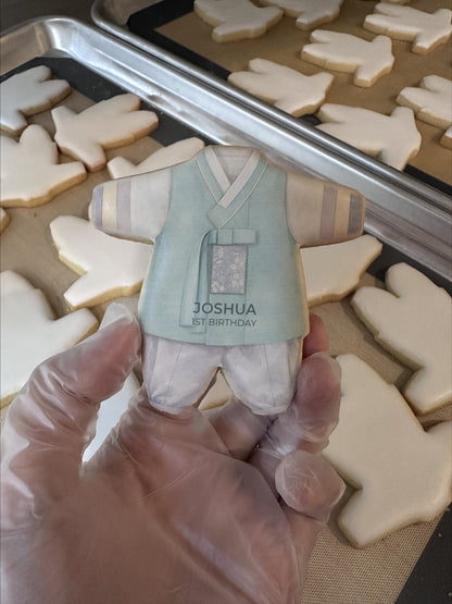 Boy Hanbok Cookie - Birthday, Dohl, 100days