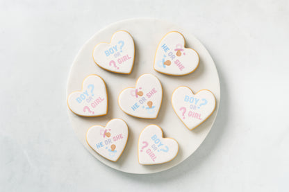 Baby Shower Gender Reveal Boy or Girl Cookie Set