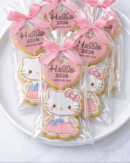 Hello Kitty Hanbok Cookies - 설날선물세트 or Dessert Table