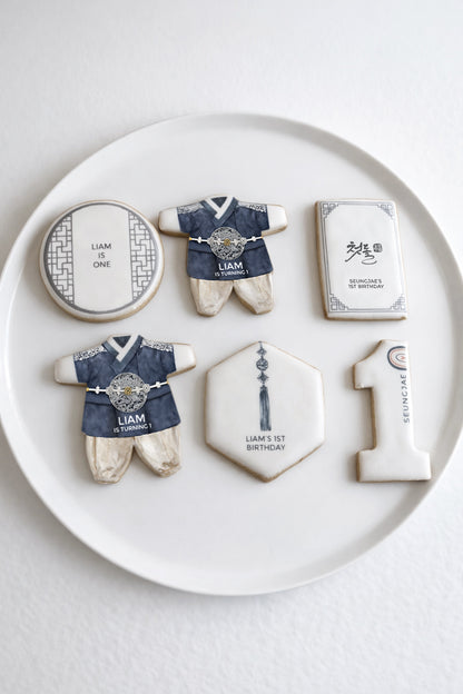 Boy Hanbok Cookie - Birthday, Dohl, 100days