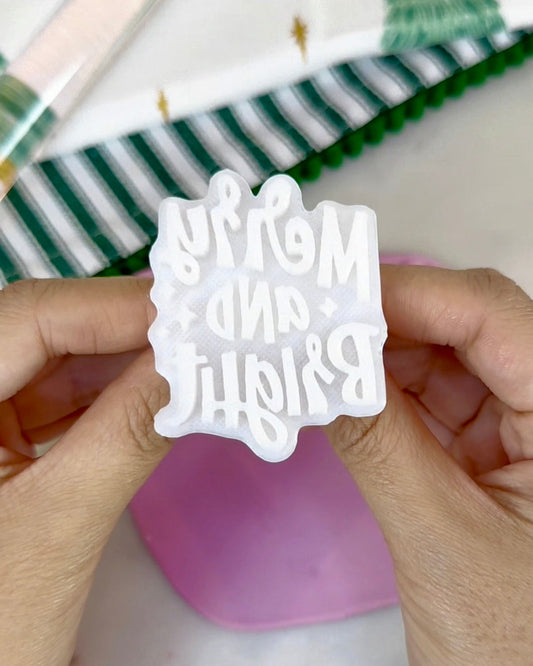 Christmas Stamp - Merry and Bright