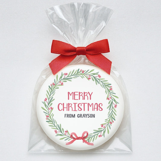 Merry Christmas Wreath Cookie