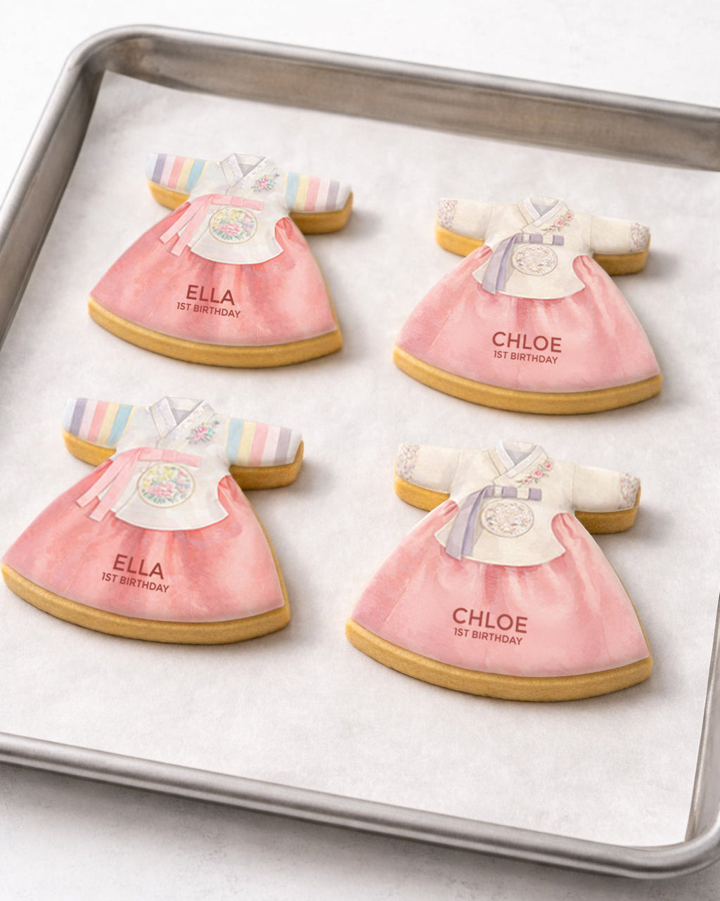 Girl Hanbok Cookie - Birthday, Dohl, 100days