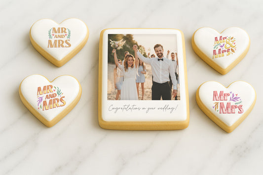 Wedding Celebration Gift Cookie Set - Wedding Polaroid Cookie
