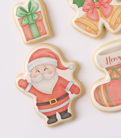 Personalized Santa & Christmas Elements Cookie Set