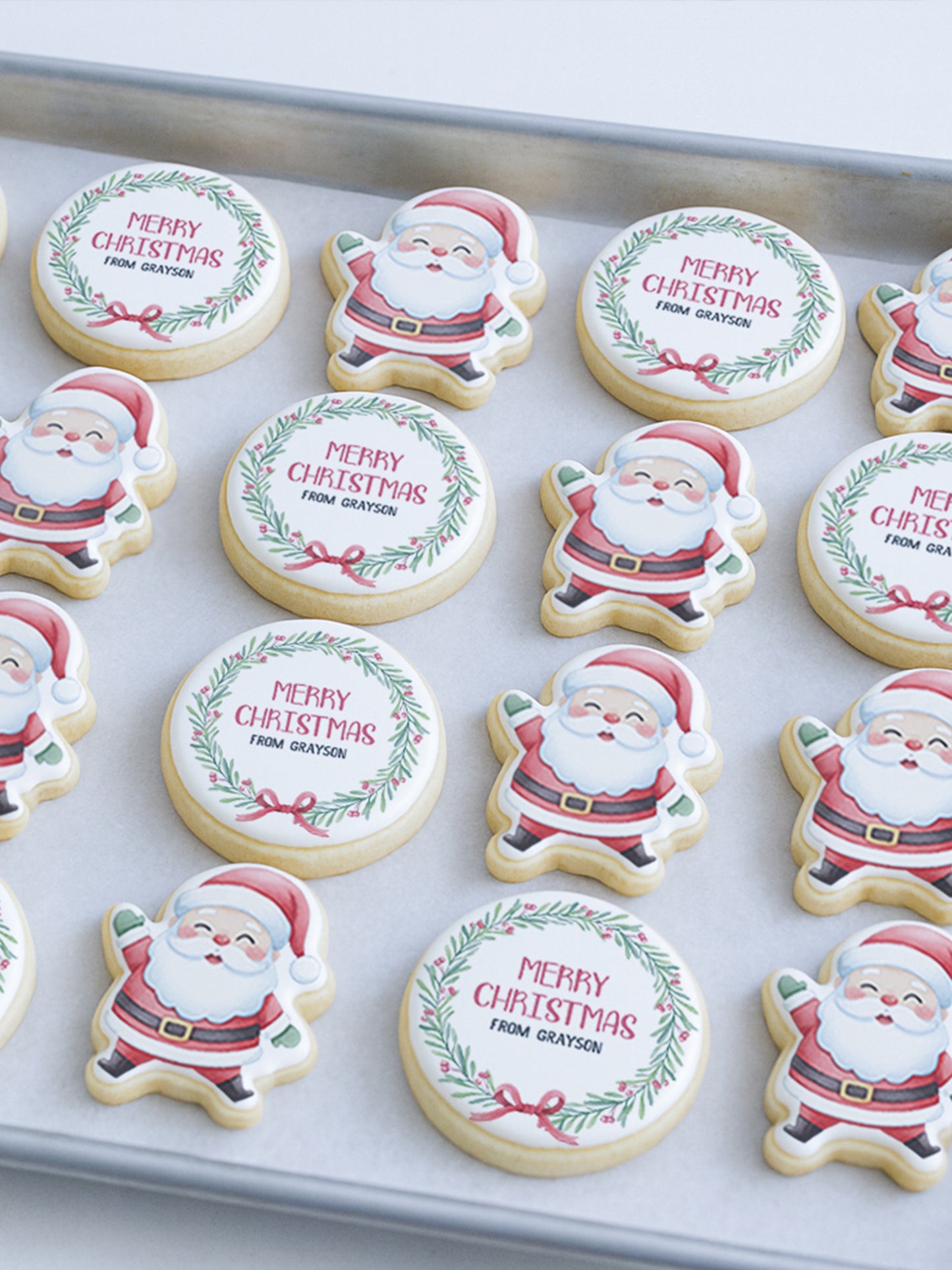 Santa & Wreath Merry Christmas Set