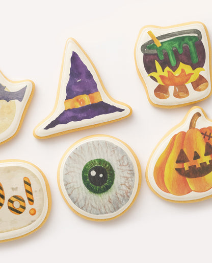 6 Halloween Elements Watercolor Cookie Set