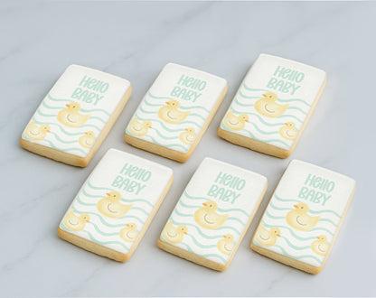 Cute Pastel Watercolor Illustration Baby Shower Cookie Set