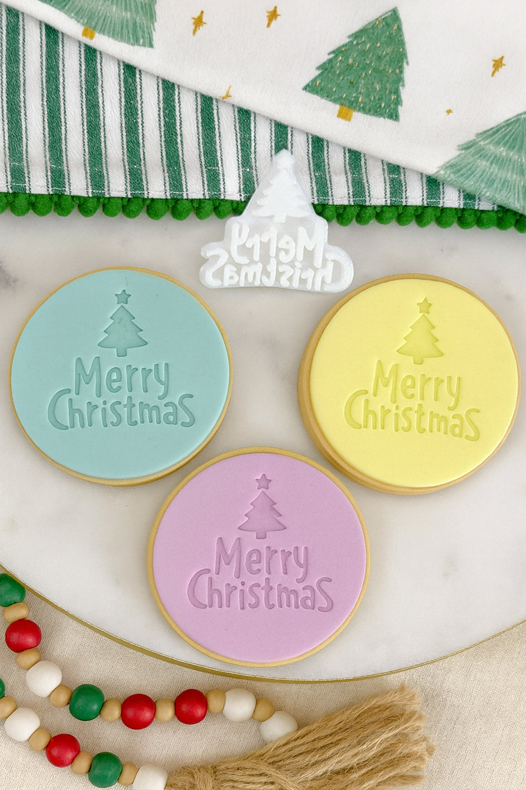 Christmas Stamp - Merry Christmas with Tree