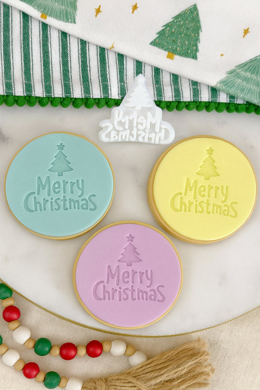 Christmas Stamp - Merry Christmas with Tree