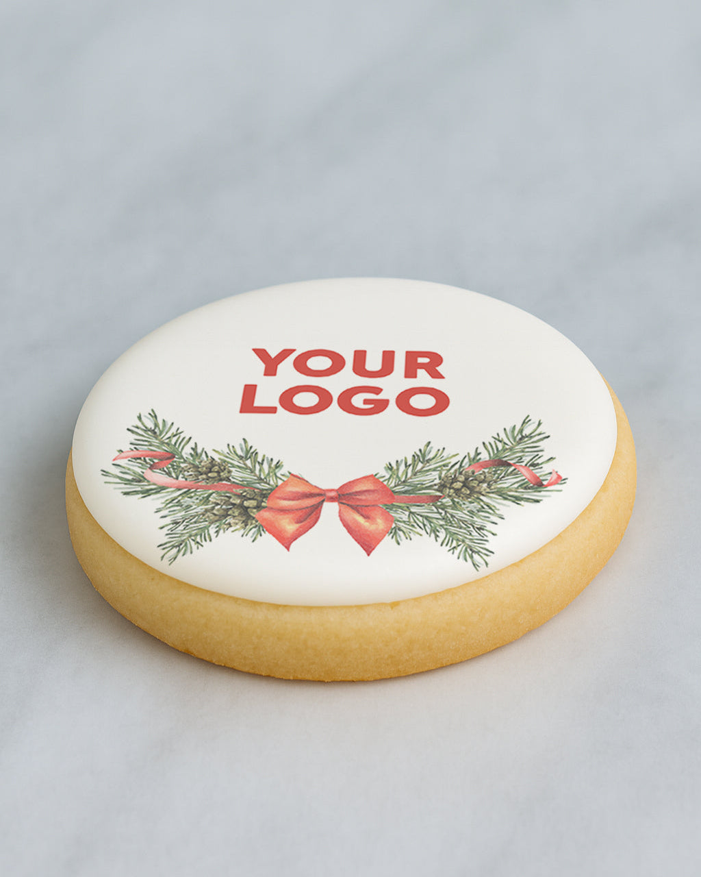 Christmas Wreath Custom Logo Cookie E - Business, School, Event cookies